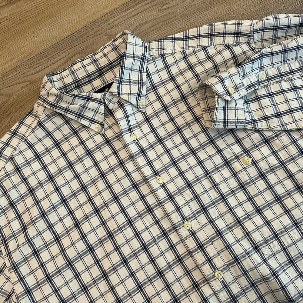 Vintage Eddie Bauer Button Down Plaid Shirt Flannel XXL Tall EUC Western Cowboy